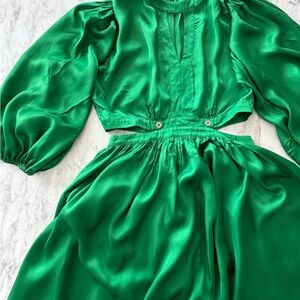 Brand NEW Maje Vibrant Green Viscose Dress
